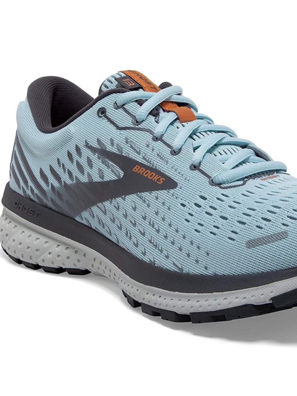 Brooks Ghost 13, blue/gray, size 11, very good condition.